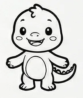 a drawing of a little baby monkey.webp